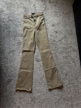 FITJEANS Olive Flare Wide-Leg Jeans